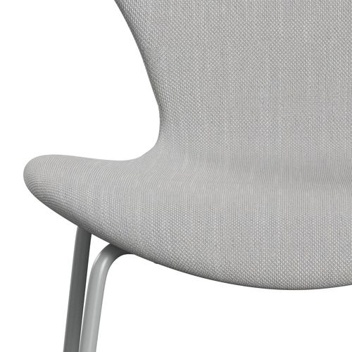 Fritz Hansen 3107 stol helt vadderad, nio grå/sunniva 2 naturlig/ljusgrå