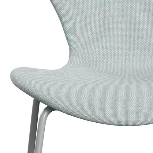 Fritz Hansen 3107 stol helt vadderad, nio grå/sunniva 2 vit/ljusblå
