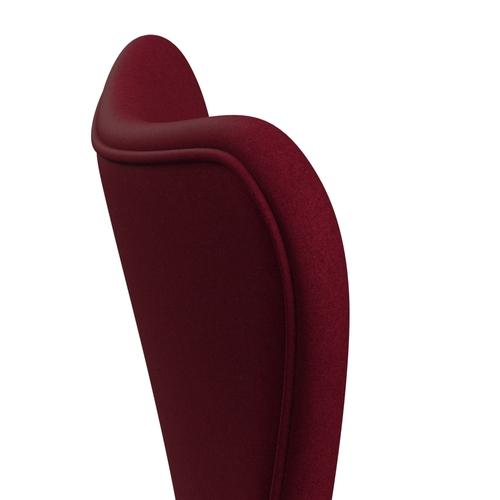 Fritz Hansen 3107 Stol Fuldpolstret, Sort/Divina Klar Aubergine