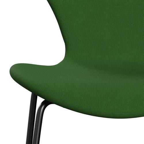 Fritz Hansen 3107 stol helt vadderad, svart/berömmelse gräsgrön