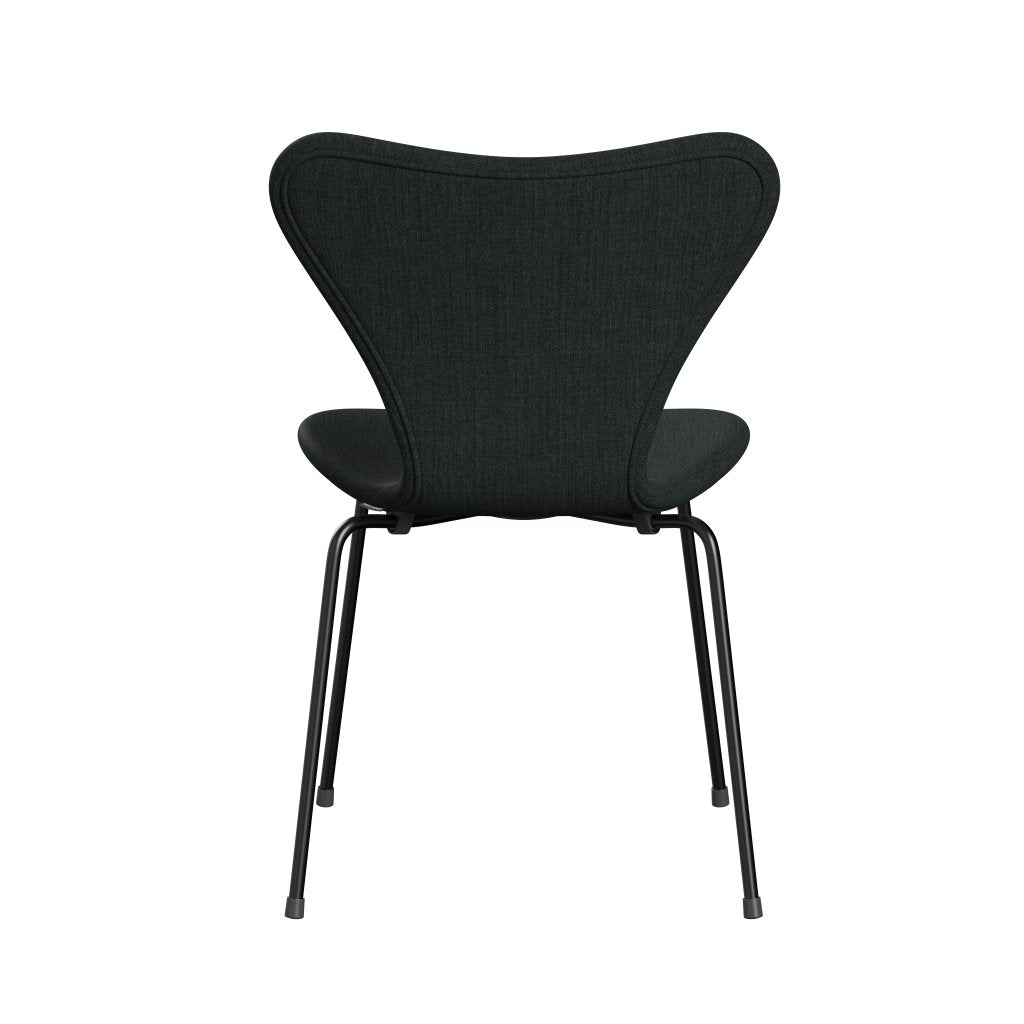 Fritz Hansen 3107 stol helt vadderad, svart/remix mörkblå/grå