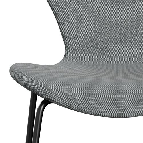 Fritz Hansen 3107 stol helt vadderad, svart/stålcuttrio grå