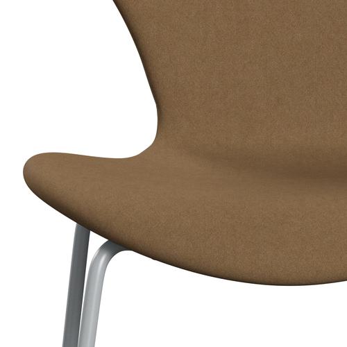 Fritz Hansen 3107 stol helt vadderad, silvergrå/komfort ljusgrå brun