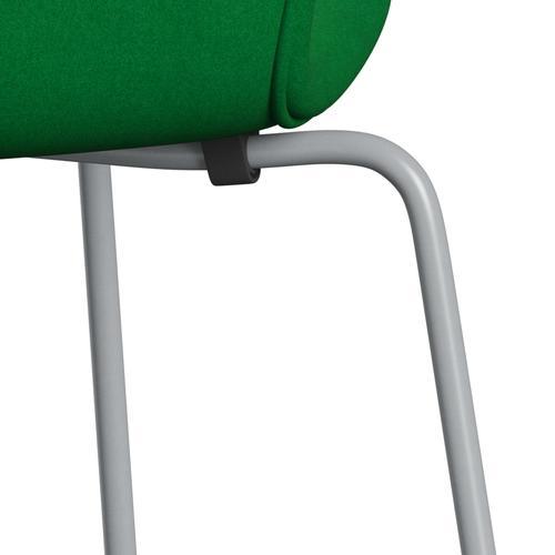 Fritz Hansen 3107 stol helt vadderad, silvergrå/divina gräsgrönt