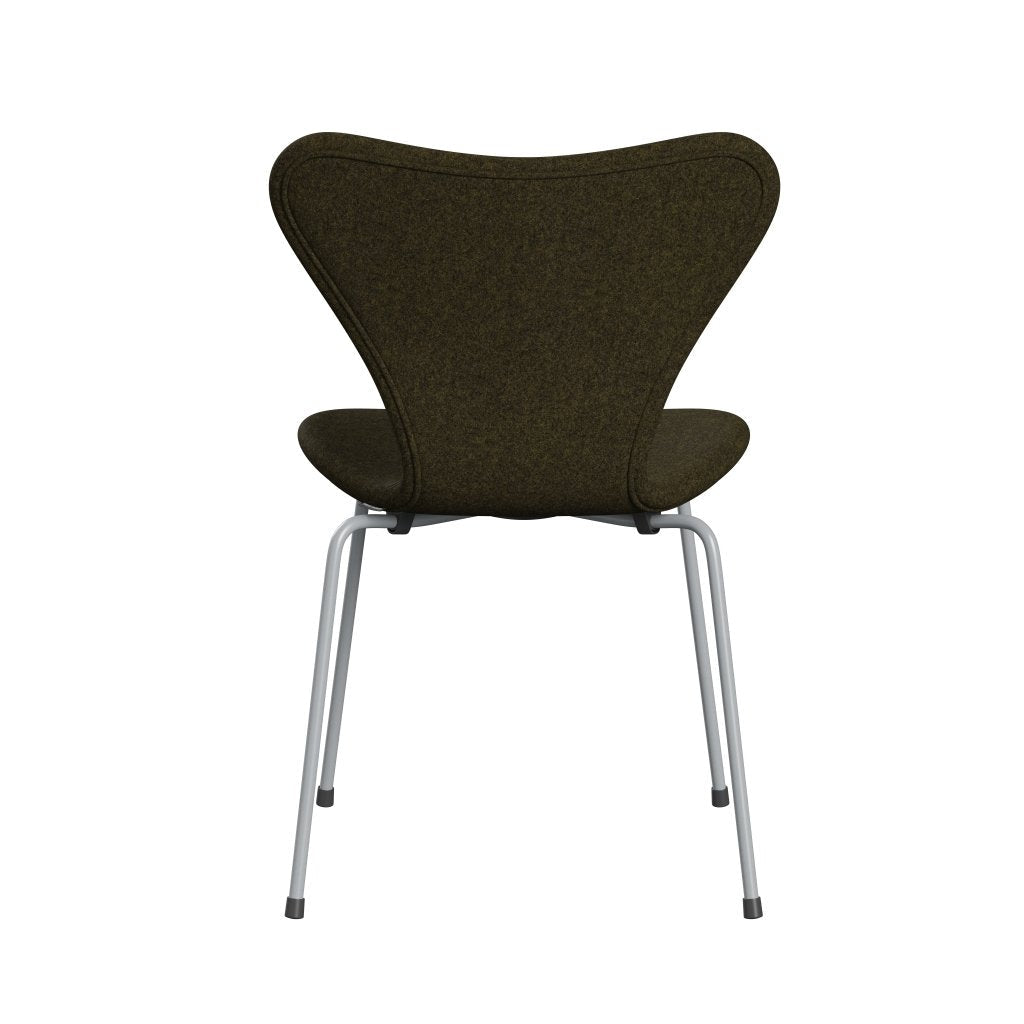 Fritz Hansen 3107 Stol Fuldpolstret, Silver Grey/Divina Melange Dusty Olive