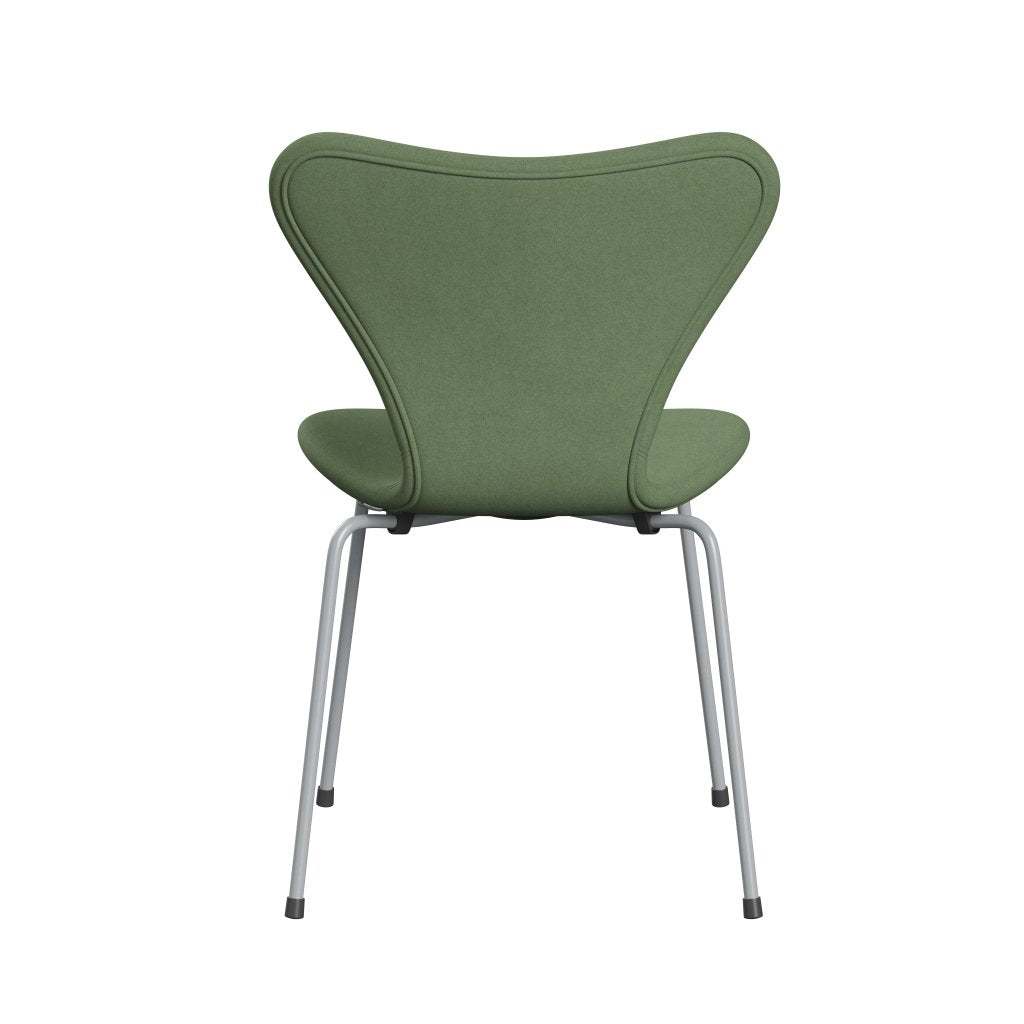 Fritz Hansen 3107 stol helt vadderad, silvergrå/divina olivgrön