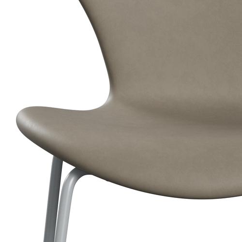 Fritz Hansen 3107 stol helt vadderad, silvergrå/essentiell ljusgrå
