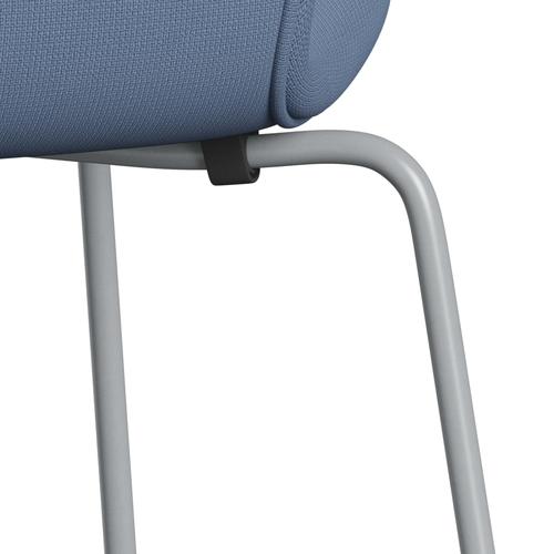 Fritz Hansen 3107 stol helt vadderad, silvergrå/berömmelse gråblå