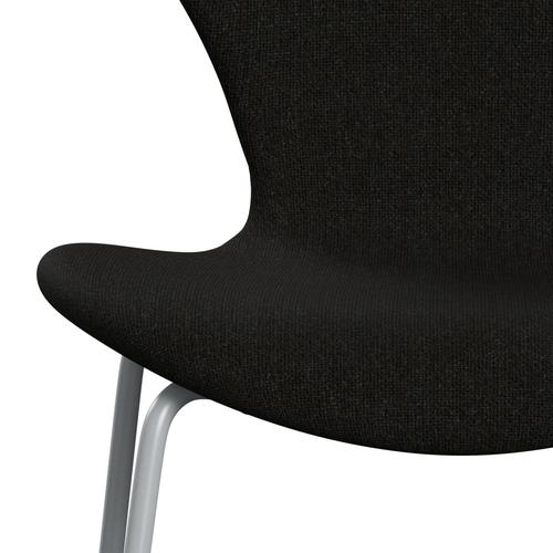 Fritz Hansen 3107 Stol Fuldpolstret, Silver Grey/Hallingdal Brown/Dark Grey