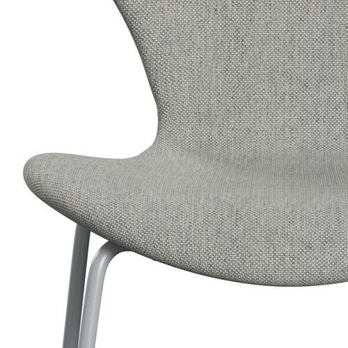 Fritz Hansen 3107 stol helt vadderad, silvergrå/hallingdal vit/grå