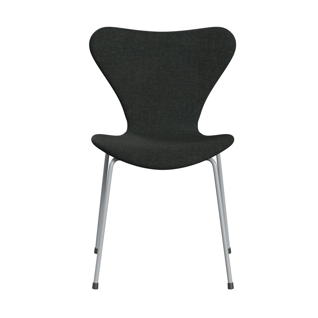 Fritz Hansen 3107 stol helt vadderad, silvergrå/omvägg svart/neutral