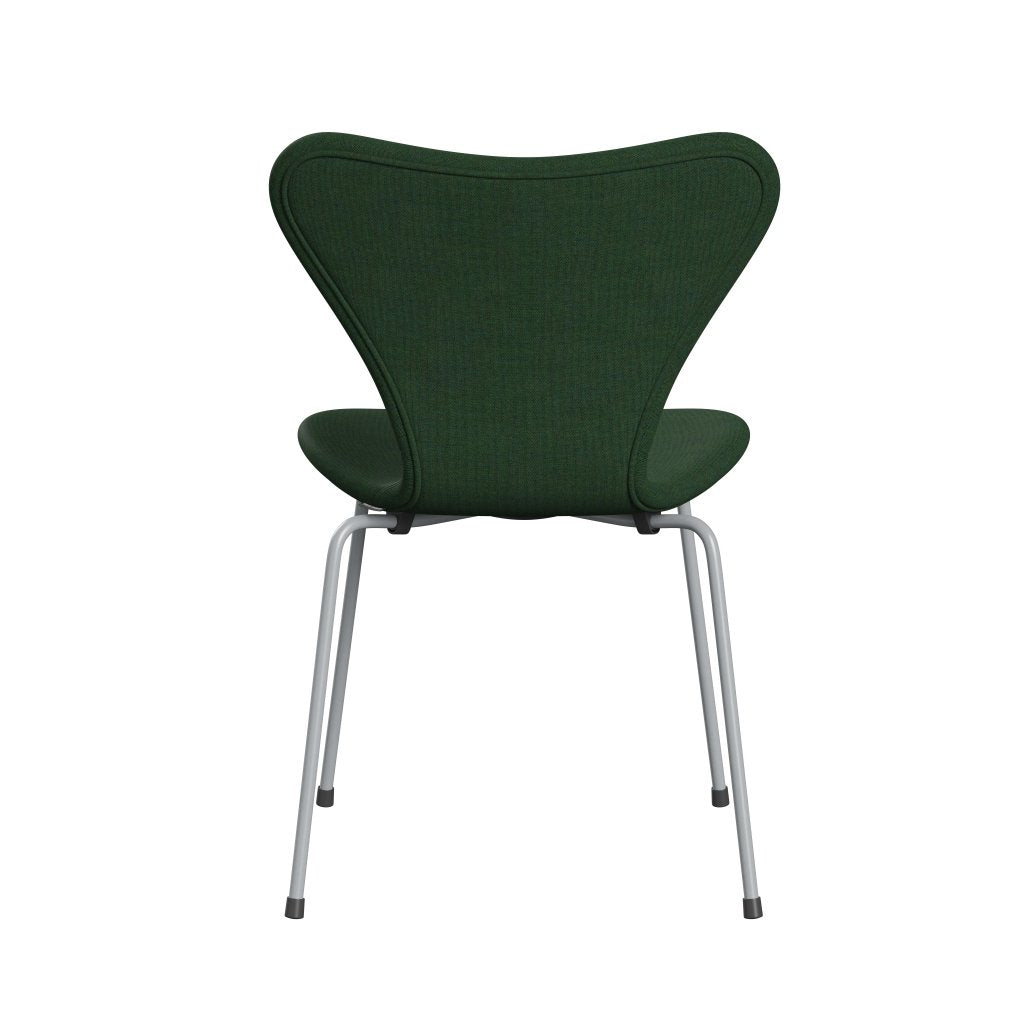 Fritz Hansen 3107 stol helt vadderad, silvergrå/remix gräsgrön