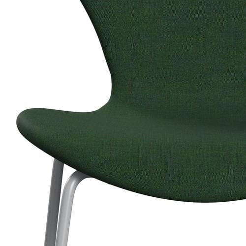 Fritz Hansen 3107 stol helt vadderad, silvergrå/remix gräsgrön