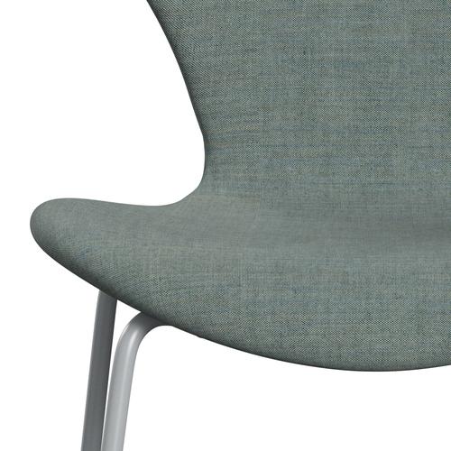 Fritz Hansen 3107 stol helt vadderad, silvergrå/remix grön/grå