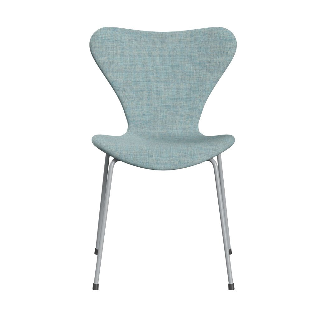 Fritz Hansen 3107 Stol Fuldpolstret, Silver Grey/Remix Lys Blå