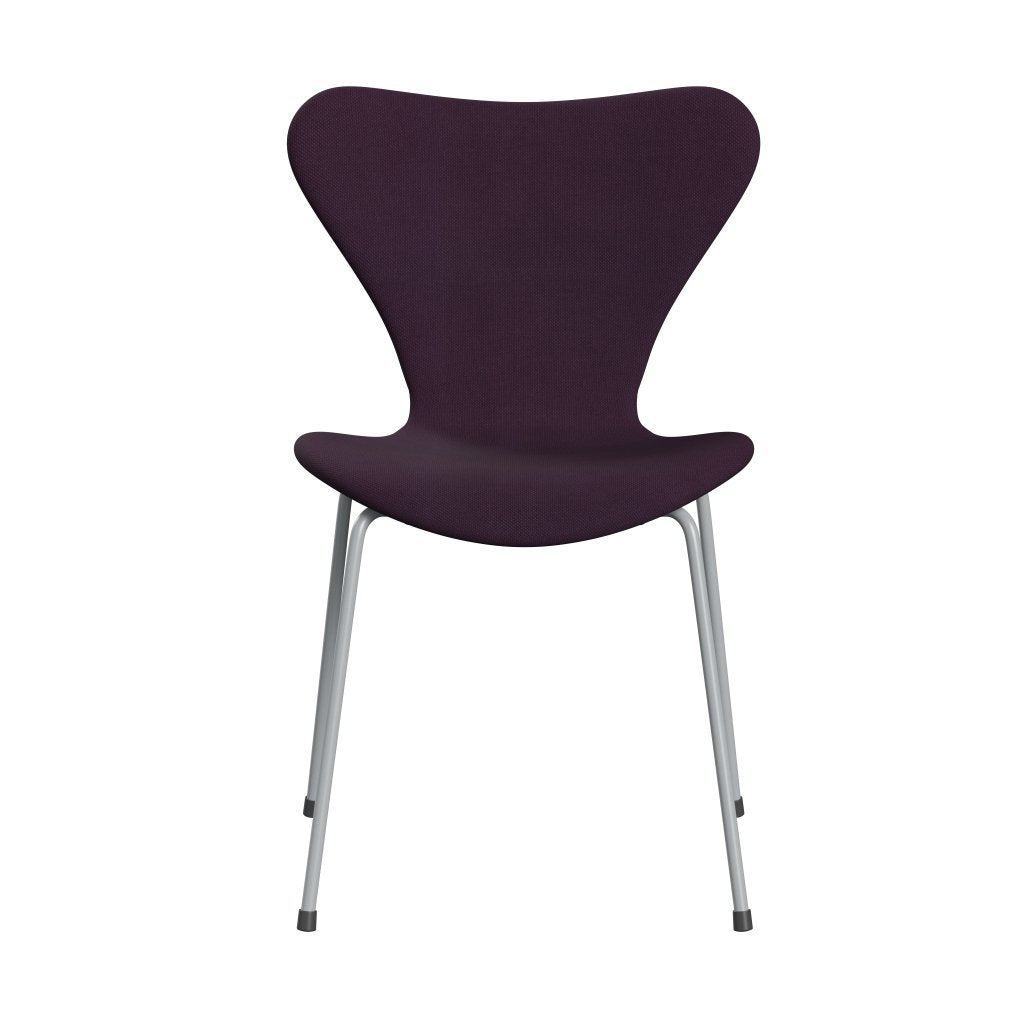Fritz Hansen 3107 stol helt vadderad, silvergrå/stålcut medium lila