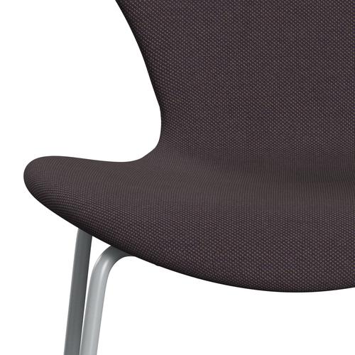 Fritz Hansen 3107 stol helt vadderad, silvergrå/stålcuttrio brun