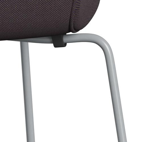 Fritz Hansen 3107 stol helt vadderad, silvergrå/stålcuttrio brun