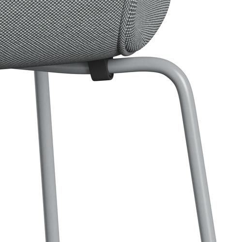 Fritz Hansen 3107 stol helt vadderad, silvergrå/stålcuttrio grå