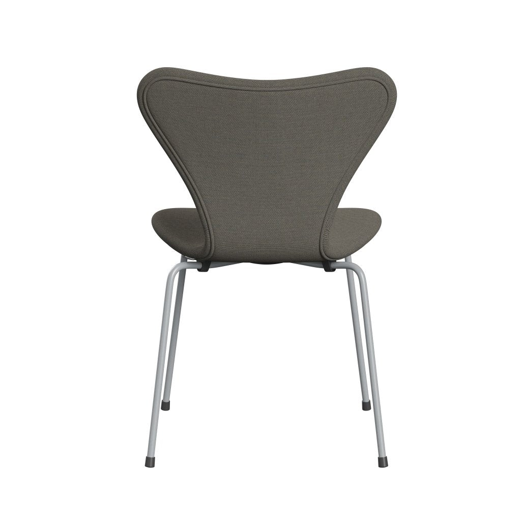 Fritz Hansen 3107 stol helt vadderad, silvergrå/stålcut trio ljusgrå -brun