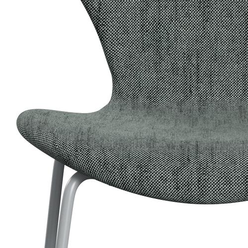 Fritz Hansen 3107 stol helt vadderad, silvergrå/sunniva 2 svartvitt