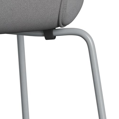 Fritz Hansen 3107 stol helt vadderad, silvergrå/tonus ljusgrå