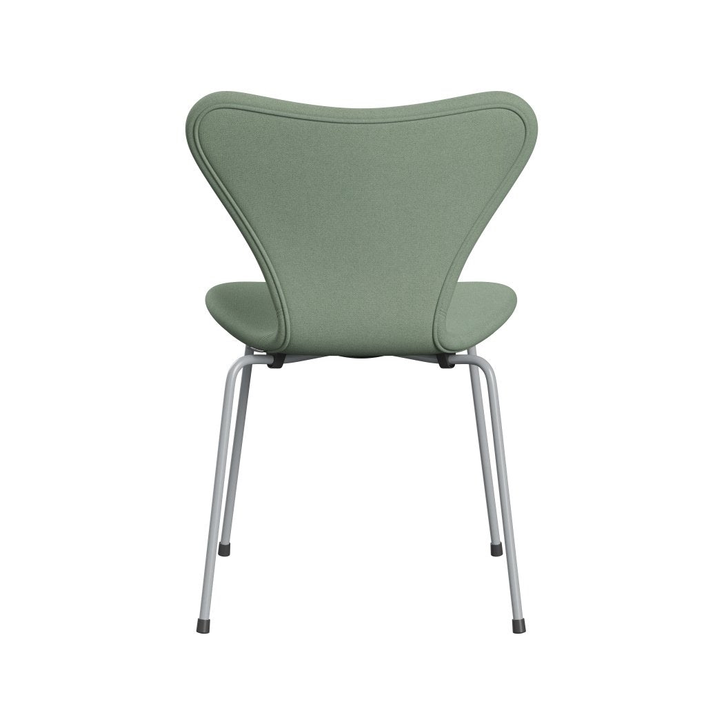 Fritz Hansen 3107 stol helt vadderad, silvergrå/tonus mintgrön