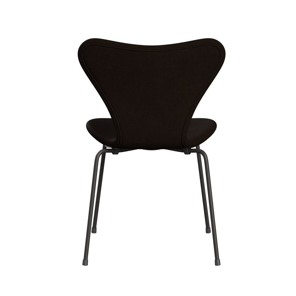 Fritz Hansen 3107 stol helt vadderad, varm grafit/komfortbrun (C01566)