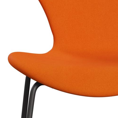Fritz Hansen 3107 Stol Fuldpolstret, Warm Graphite/Divina Pastel Orange