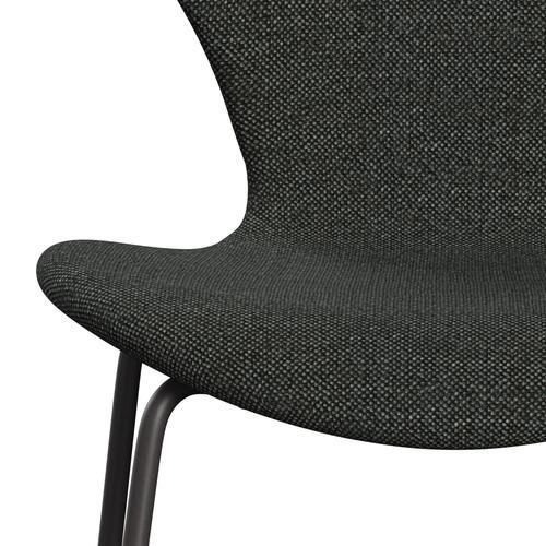 Fritz Hansen 3107 stol helt vadderad, varm grafit/hallingdal svart/grå (HAL368)
