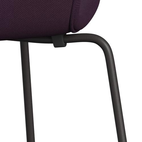 Fritz Hansen 3107 Stol Fuldpolstret, Warm Graphite/Steelcut Medium Purple