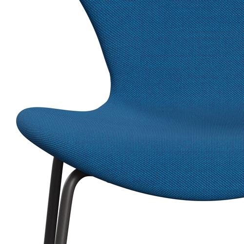 Fritz Hansen 3107 Stol Fuldpolstret, Warm Graphite/Steelcut Trio Turquise/Blue