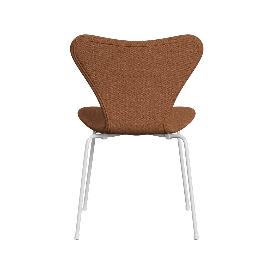 Fritz Hansen 3107 Stol Fuldpolstret, Hvid/Capture Kobber