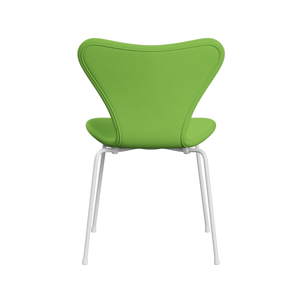 Fritz Hansen 3107 stol helt vadderad, vit/komfort ljusgrön (C68010)