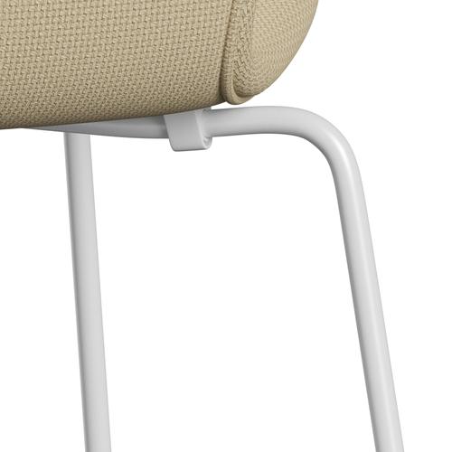 Fritz Hansen 3107 stol helt vadderad, vit/diablo elfenben