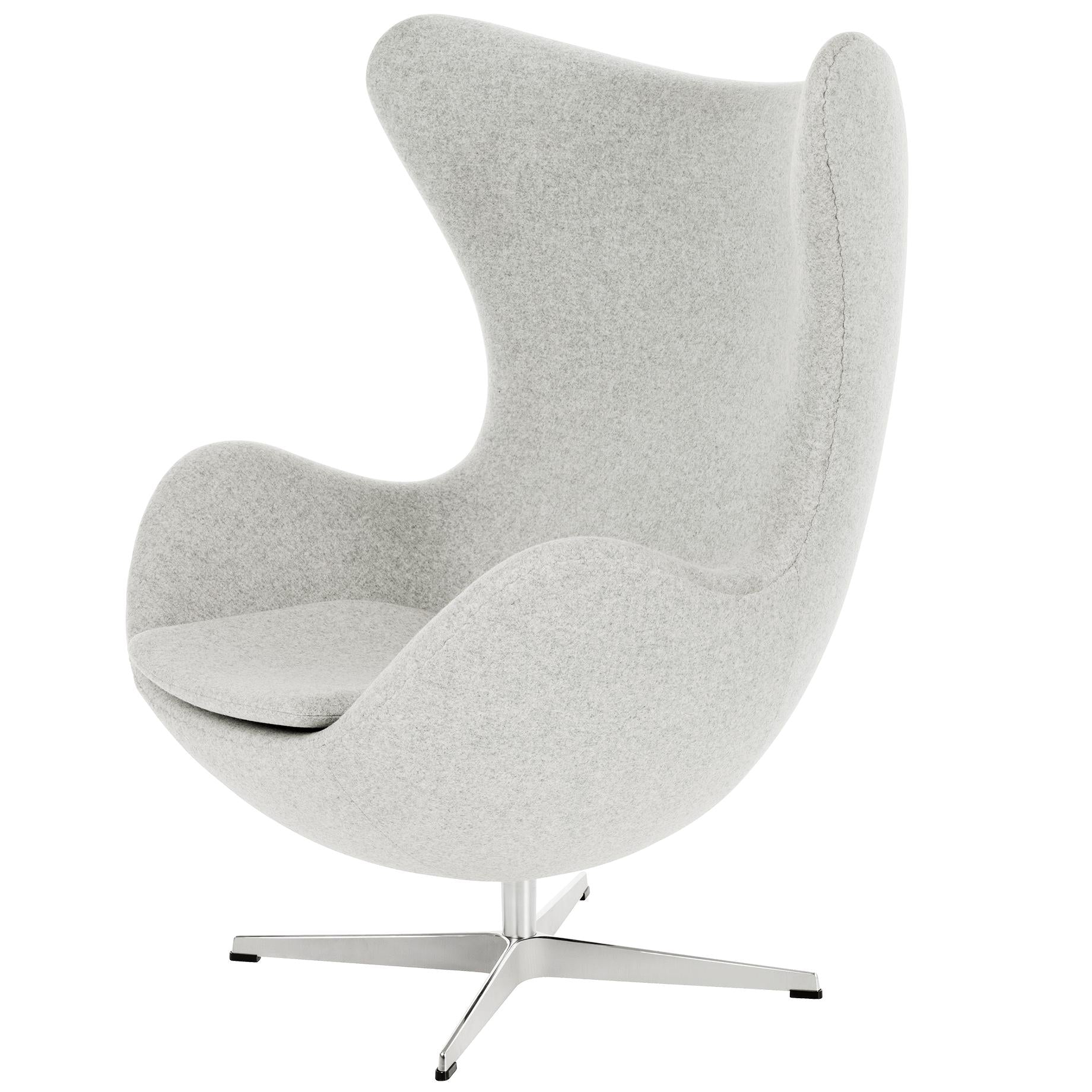 Fritz Hansen Egg Lounge Chair Tyg, Divina Melange Light Grey