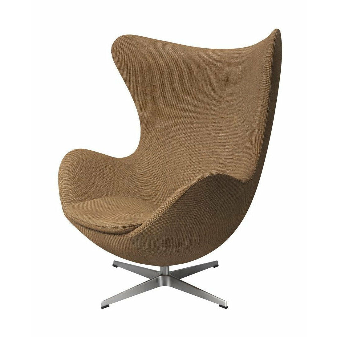 Fritz Hansen Egg Lounge Chair Tyg, Re-Wood Mustard