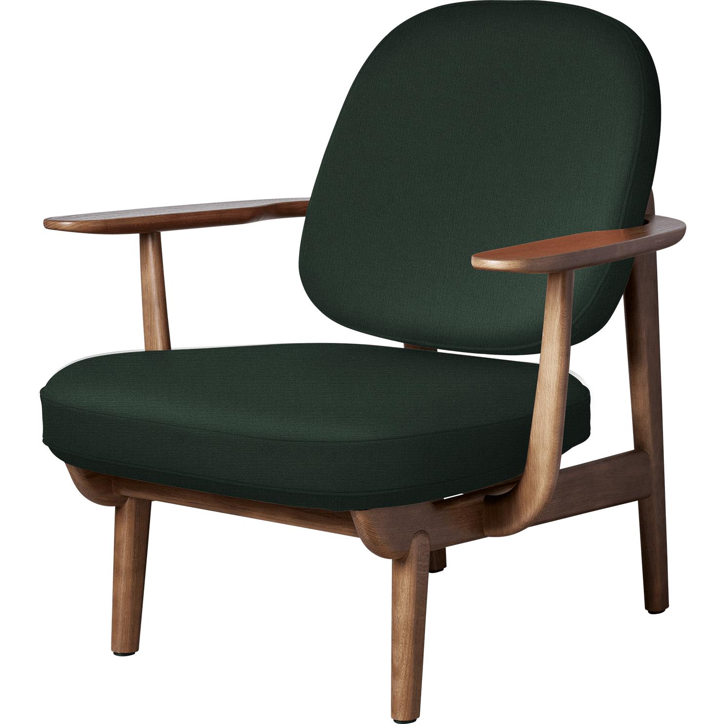 Fritz Hansen Peace Lounge Chair Walnnut -färgad ek, grön