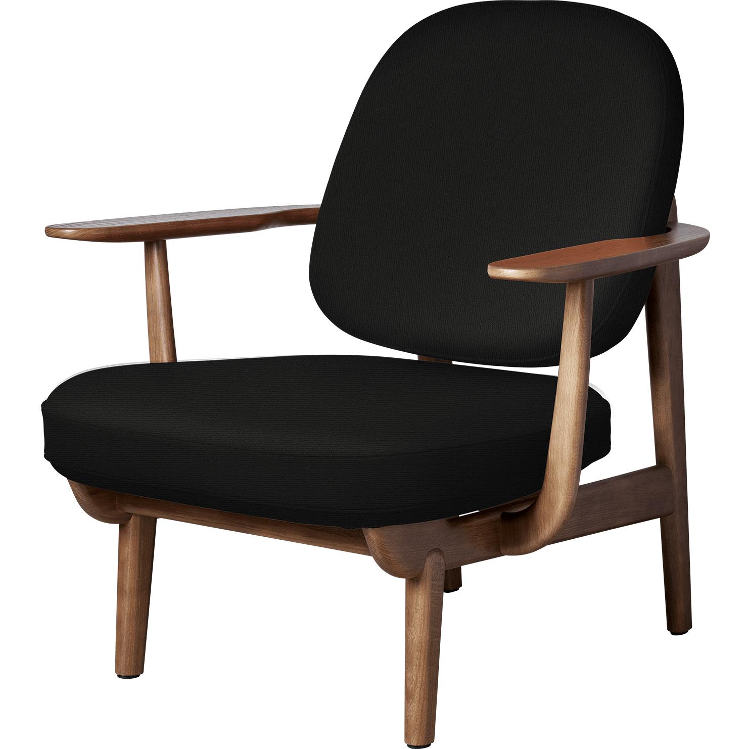 Fritz Hansen Peace Lounge Chair Walnut -färgad ek, svart