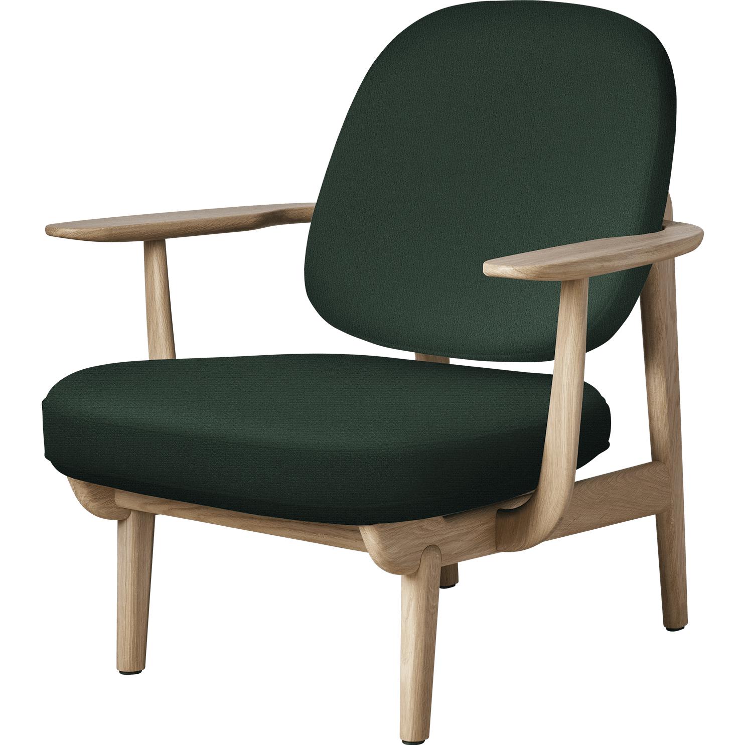 Fritz Hansen Peace Lounge Chair lackerad ek, grön