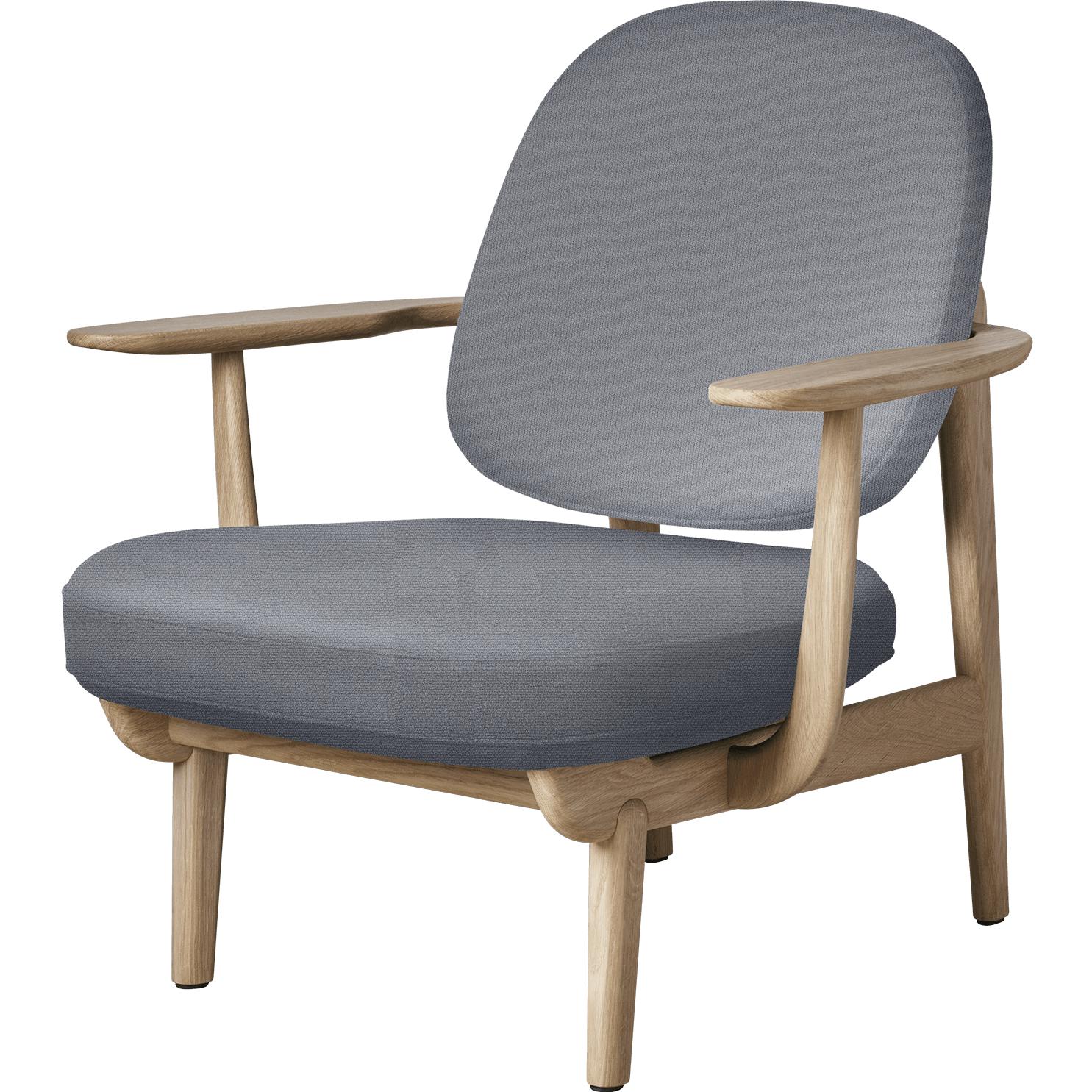 Fritz Hansen Peace Lounge stol lackerad ek, ljusgrå