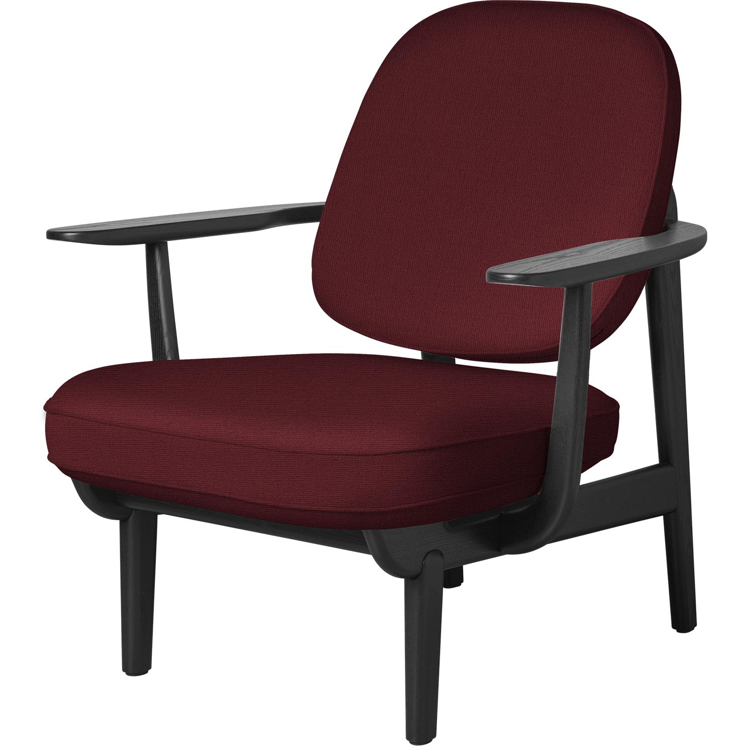 Fritz Hansen Peace Lounge stol svart -färgad aska, röd