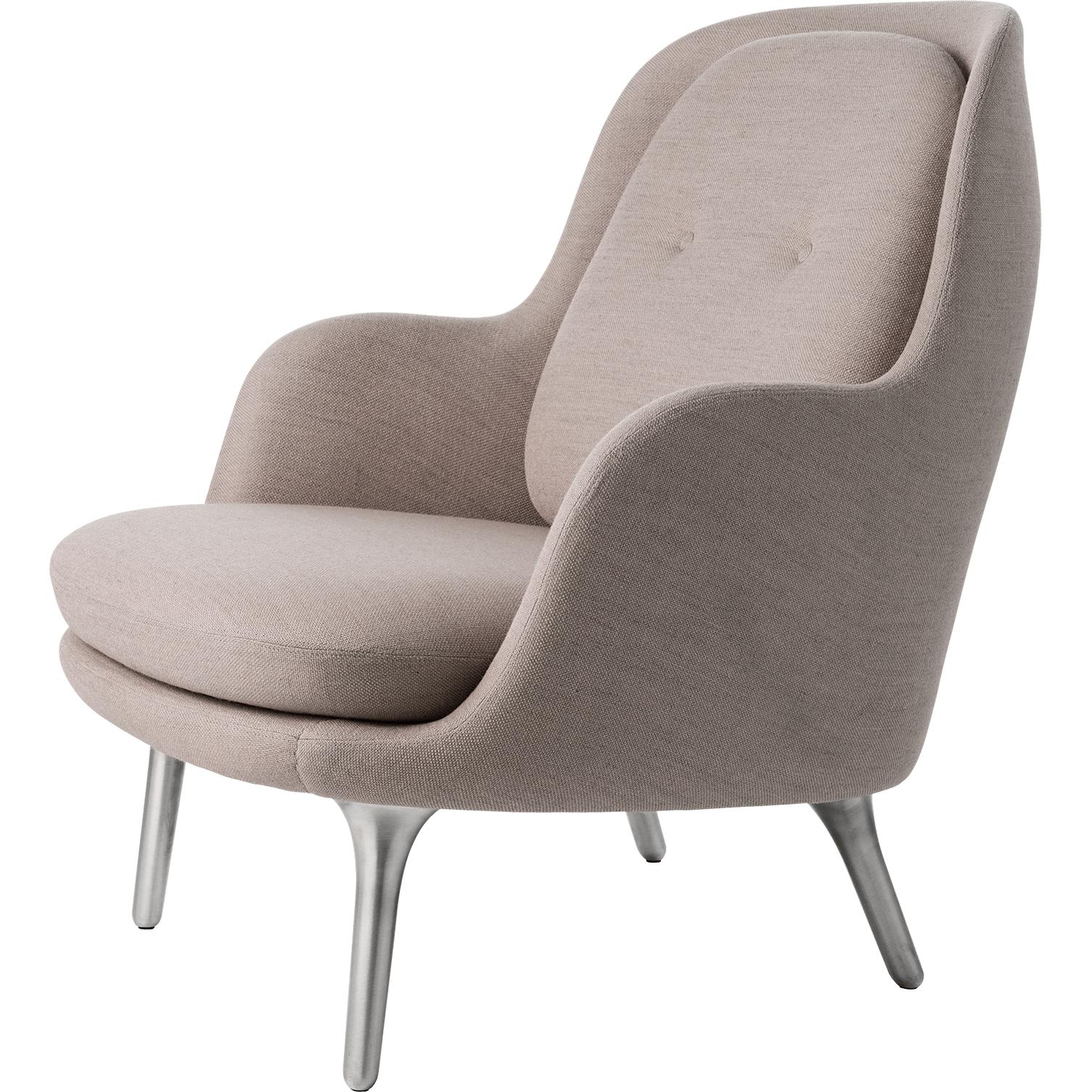 Fritz Hansen Gratis lounge stol aluminium, sunniva blekrosa