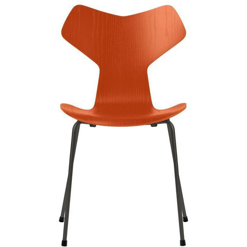 Fritz Hansen Grand Prix Chair Colored Ask Paradise Orange Bald, Warm Graphite Ben