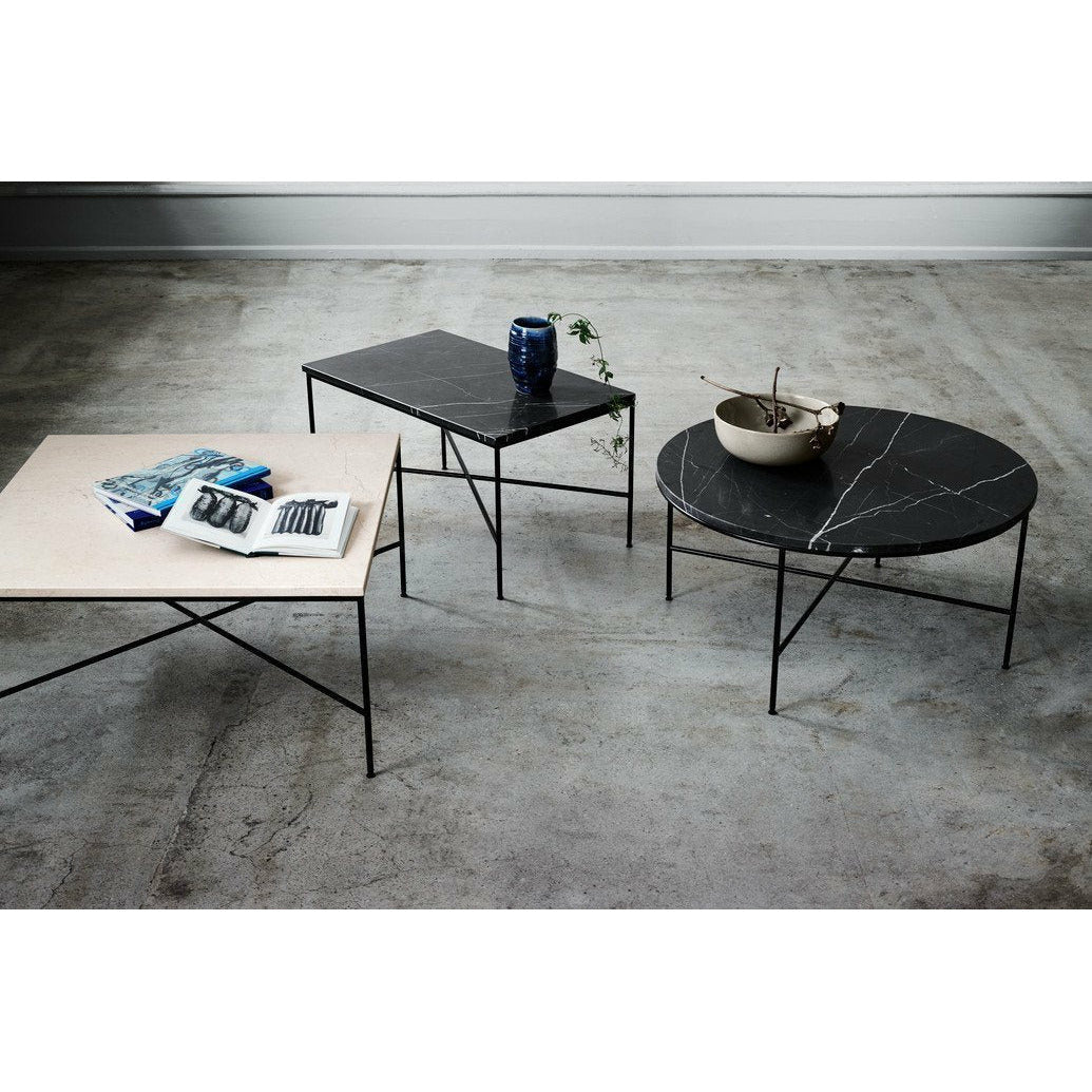 Fritz Hansen MC310 rektangulärt soffbord, grädde -färgad marmor