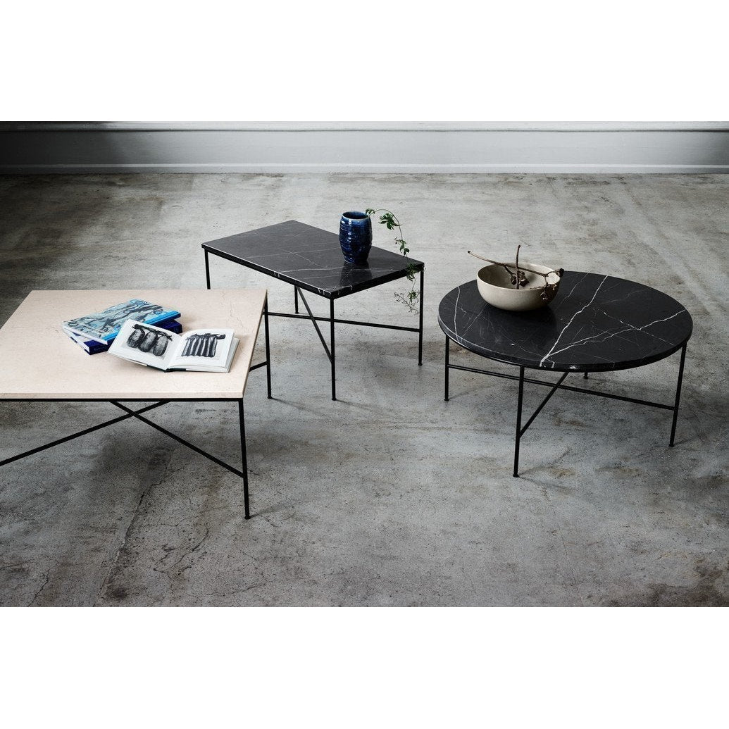 Fritz Hansen MC320 fyrkantig soffbord, kolfärgad marmor