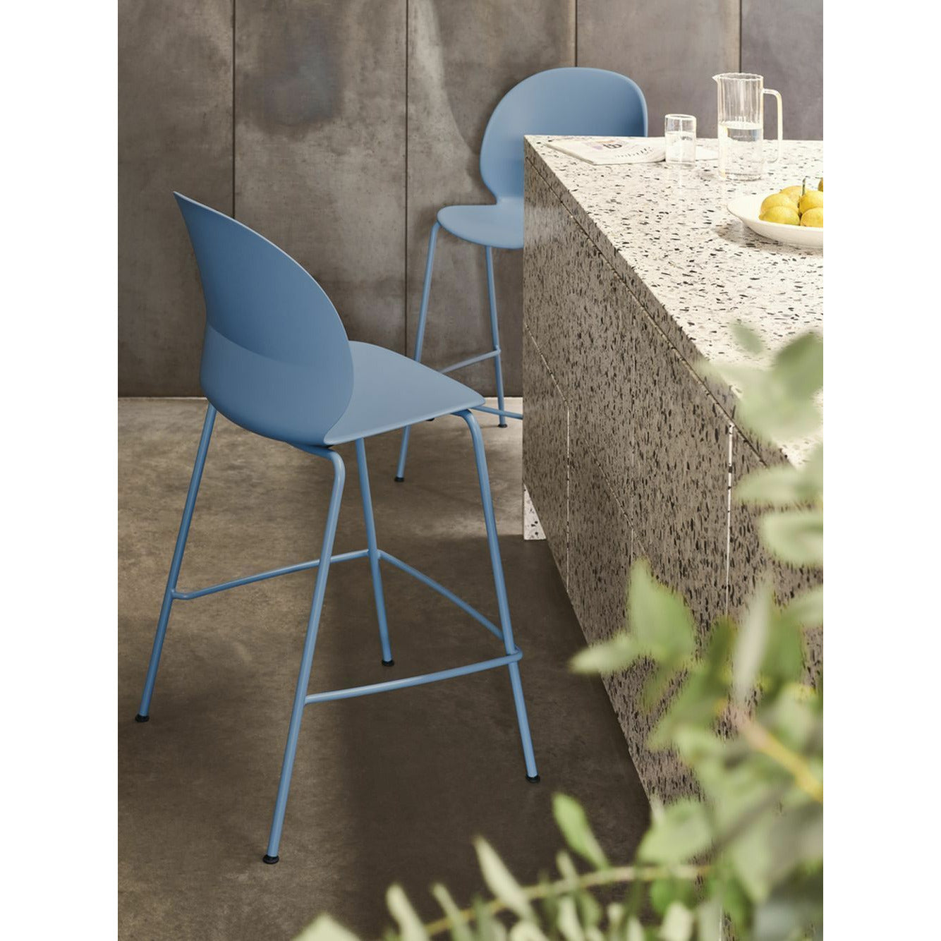 Fritz Hansen N02 återvinn gör bar stol, mörkblå/mörkblå