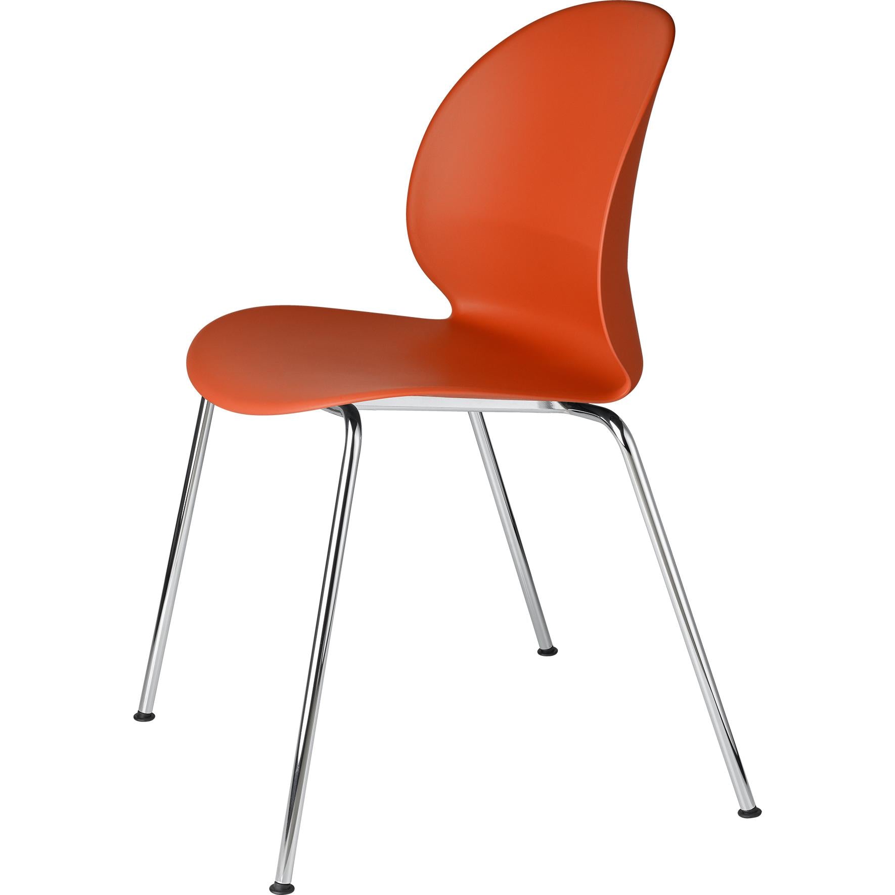 Fritz Hansen N02 återvinna stol frokromet stål 4-Benet, orange