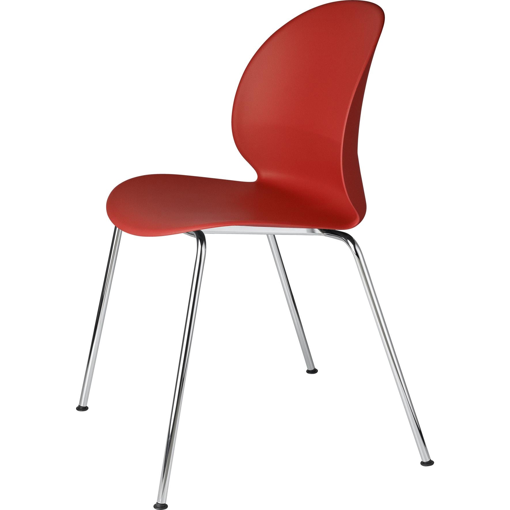 Fritz Hansen N02 återvinna stol frokromet stål 4-Benet, röd