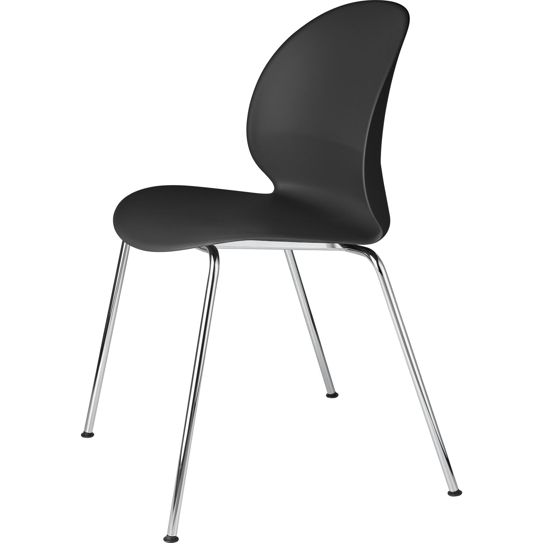 Fritz Hansen N02 återvinna stol frokromet stål 4-ben, svart
